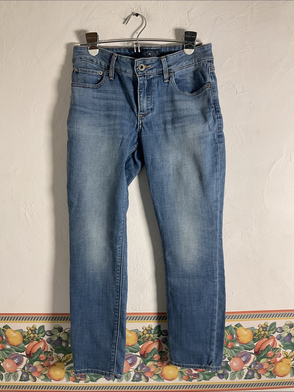 Lucky Brand Lolita Capri Jeans Low Rise Curvy Skinny Size 4/27 Med Blue Wash